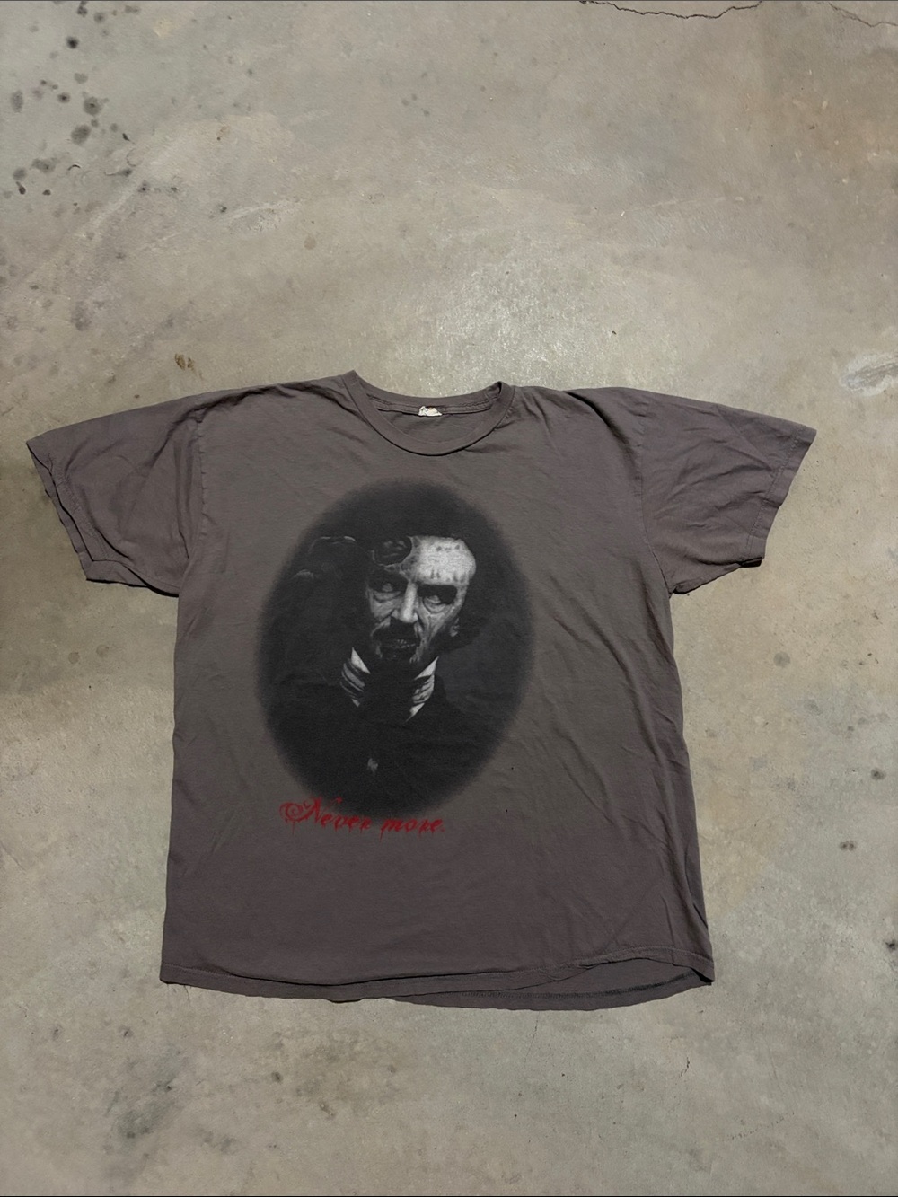 Vintage Edgar Allan Poe The Raven Nevermore Short Sleeve Shirt